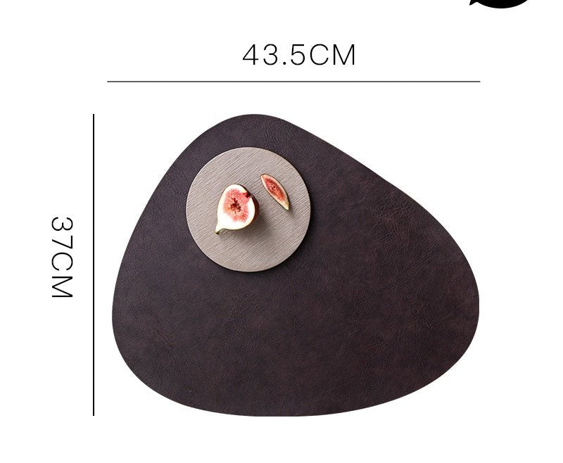 Placemat Leather Placemat Waterproof and Oilproof Pad Anti - scald Heat Insulation Pad - Hearth & Lume