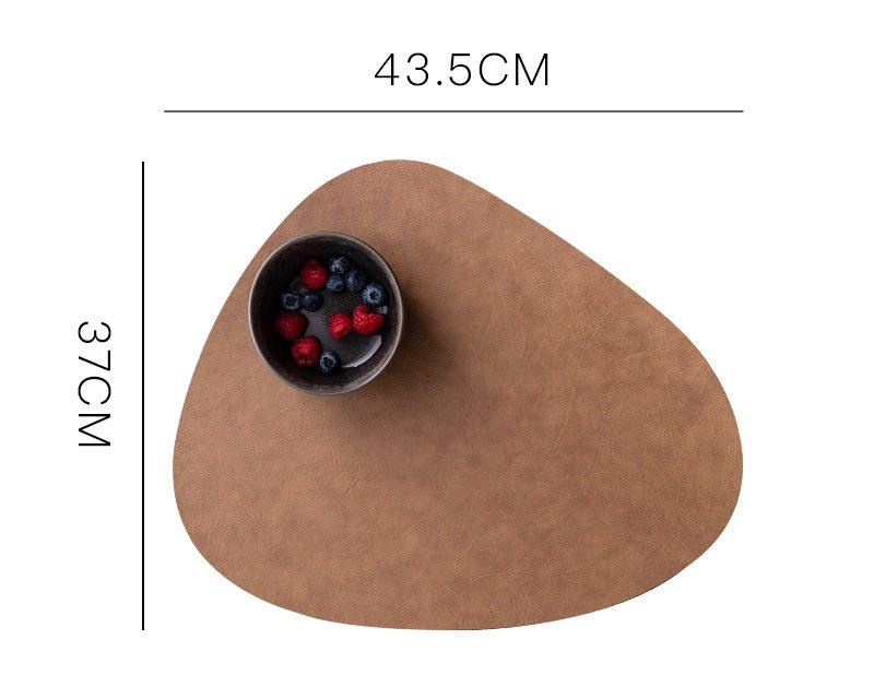 Placemat Leather Placemat Waterproof and Oilproof Pad Anti - scald Heat Insulation Pad - Hearth & Lume