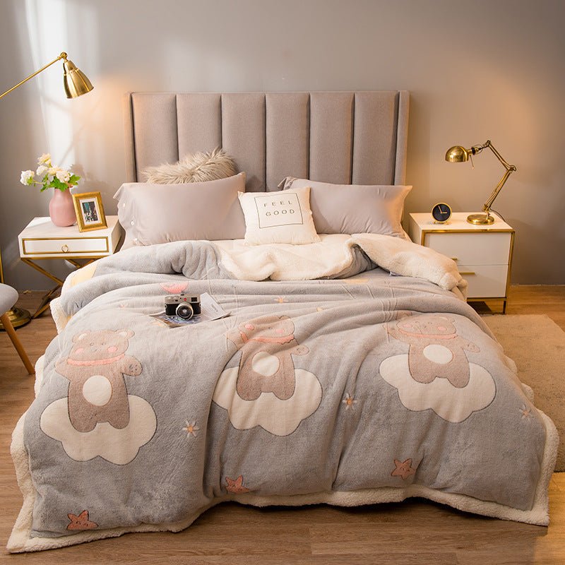 Thickened Winter Warm Single Quilt Blanket - Hearth & Lume
