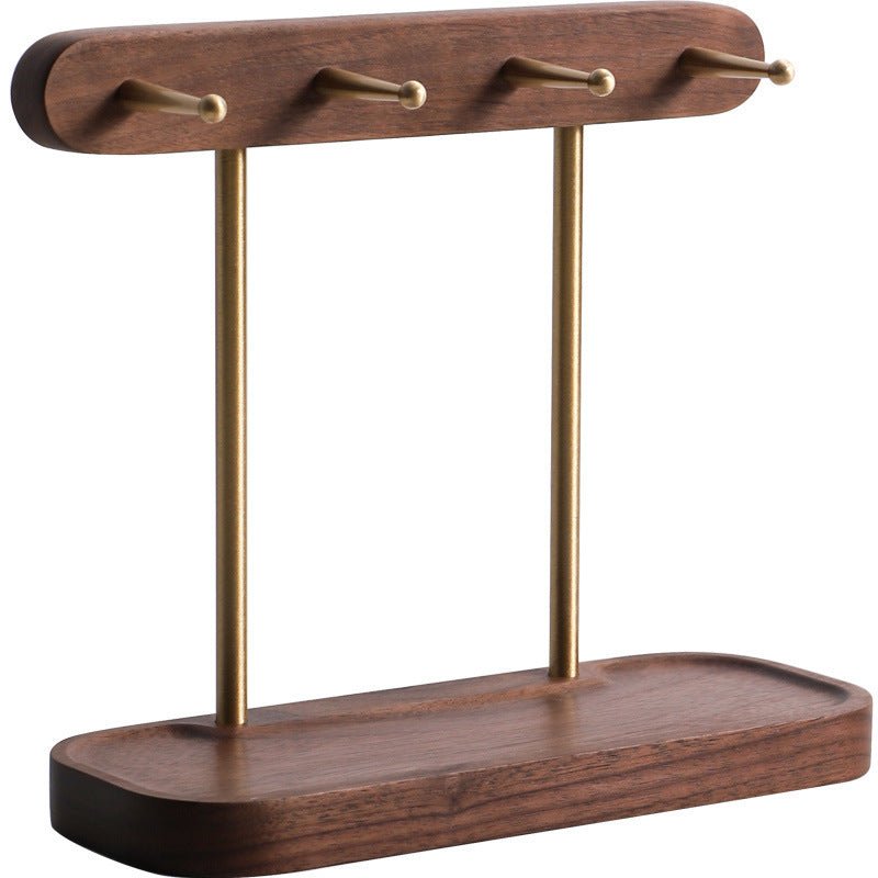 Black Walnut Storage Rack Solid Wood Jewelry Box Entry Key Storage Rack - Hearth & Lume