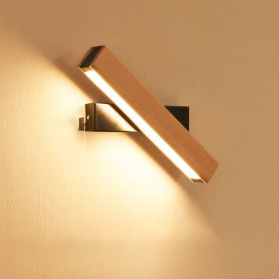 Wooden LED Wall Lamp Modern Adjustable Lighting - Hearth & Lume