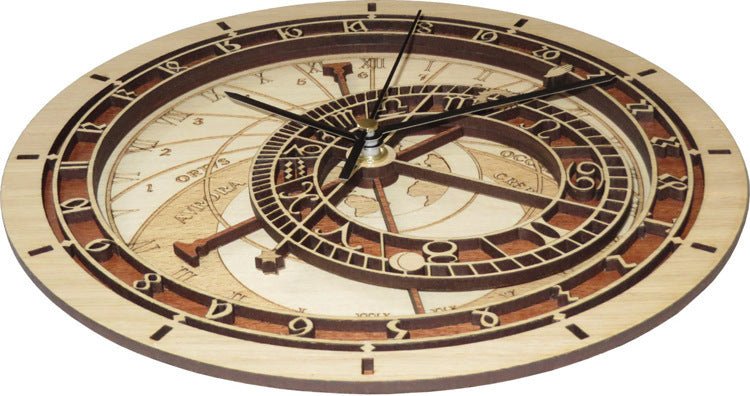 Prague Wooden Astronomical Clock - Hearth & Lume