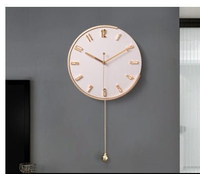 Nordic Light Luxury Decorative Clock Wall Hanging Fashion Wall Clock - Hearth & Lume