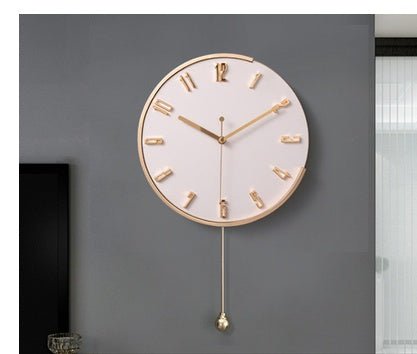 Nordic Light Luxury Decorative Clock Wall Hanging Fashion Wall Clock - Hearth & Lume