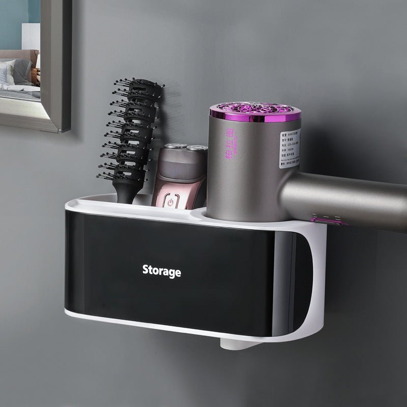 Toilet Bathroom Rack Free Perforation Wall Hanging Hair Dryer Rack - Hearth & Lume