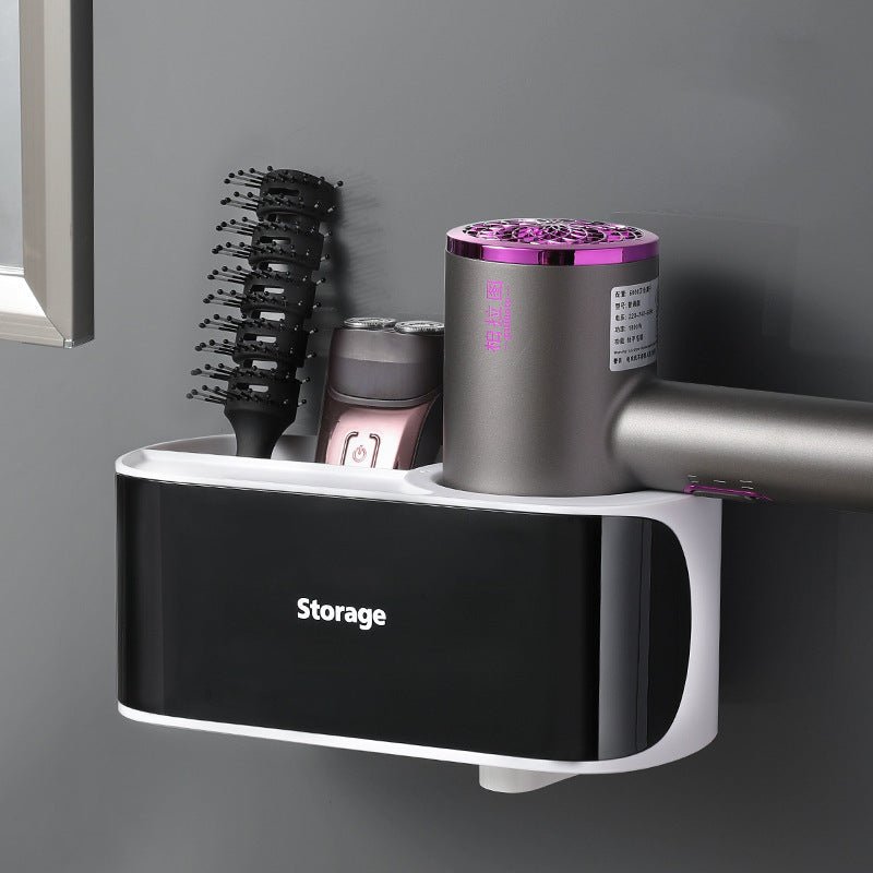 Toilet Bathroom Rack Free Perforation Wall Hanging Hair Dryer Rack - Hearth & Lume