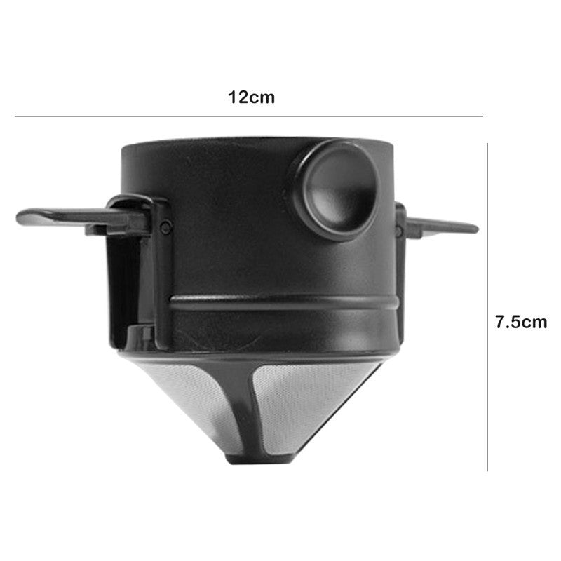 Foldable Portable Coffee Filter Stainless Steel Coffee Machine - Hearth & Lume