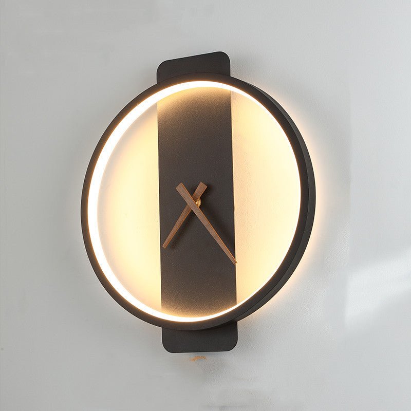 Nordic Wall Lamp Bedroom Bedside Lamp Clock Modeling Lamp - Hearth & Lume