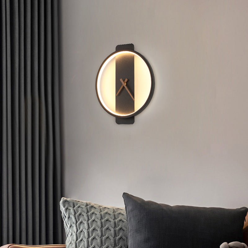 Nordic Wall Lamp Bedroom Bedside Lamp Clock Modeling Lamp - Hearth & Lume