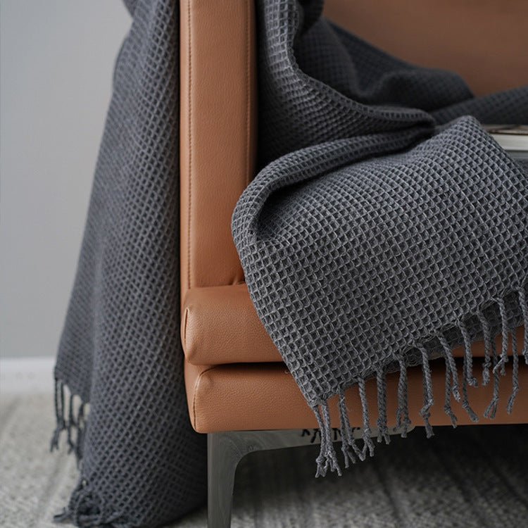 Solid Color Blanket, Sofa, Decorative Blanket Model Room, Dark Gray Blanket And Towel - Hearth & Lume