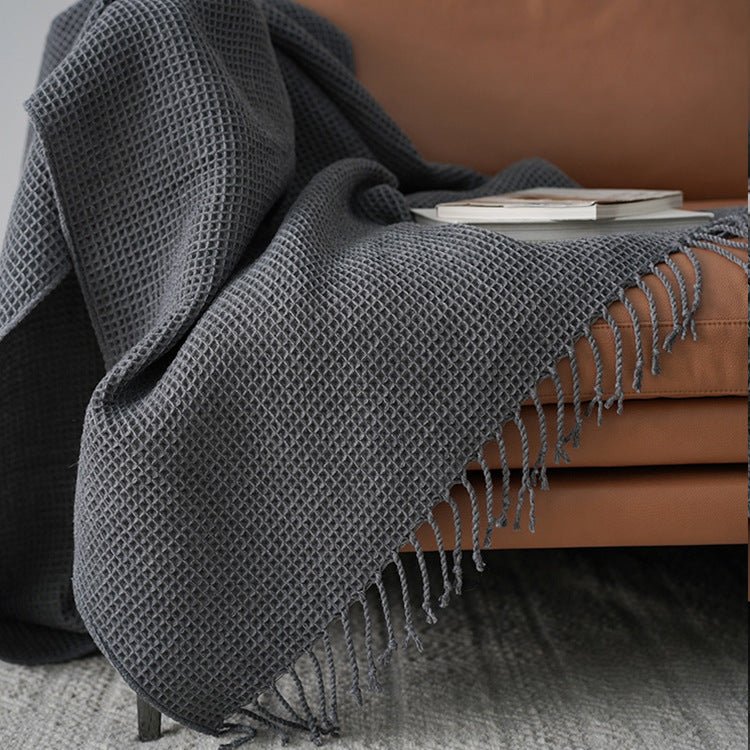 Solid Color Blanket, Sofa, Decorative Blanket Model Room, Dark Gray Blanket And Towel - Hearth & Lume
