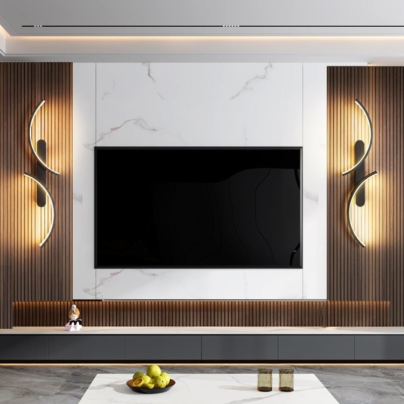 Minimalist Creative Line Wall Lamp Living Room Bedroom Bedside Lamp - Hearth & Lume