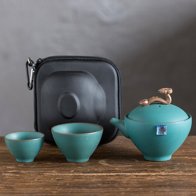Convenient travel tea set 2 cups per pot - Hearth & Lume