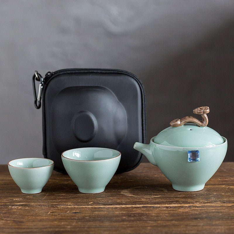 Convenient travel tea set 2 cups per pot - Hearth & Lume