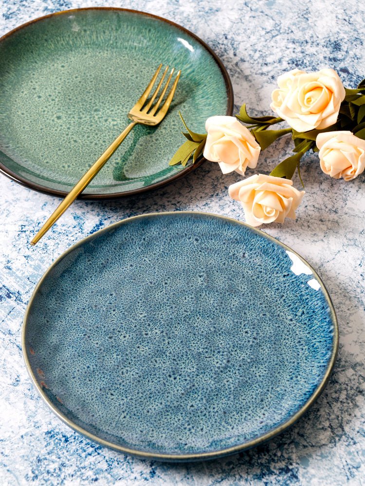 Ceramic Plate Flat Plate Creative Dish Plate Japanese Vintage Tableware - Hearth & Lume