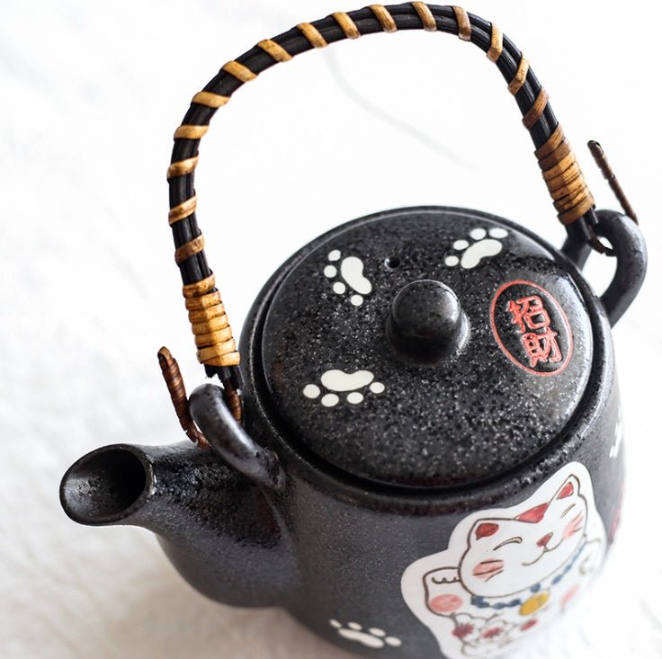 Creative Hand - painted Lucky Cat Ceramic Tea Set - Hearth & Lume