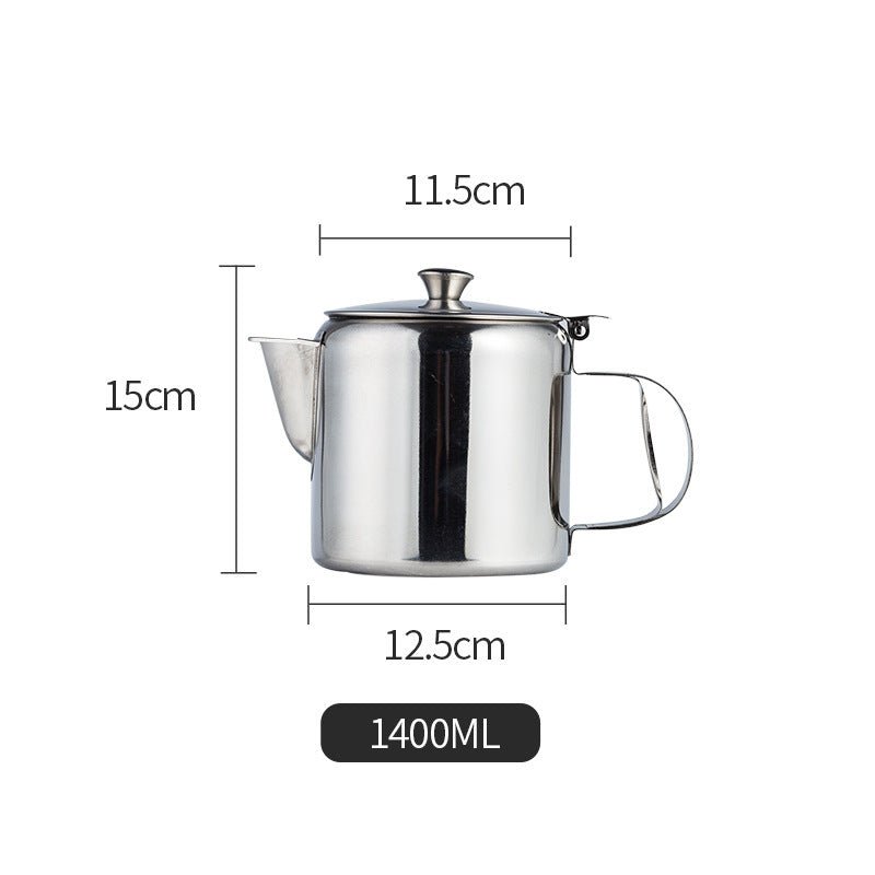 Pull teapot stainless steel coffee pot Hong Kong style milk teapot hand flush pot - Hearth & Lume
