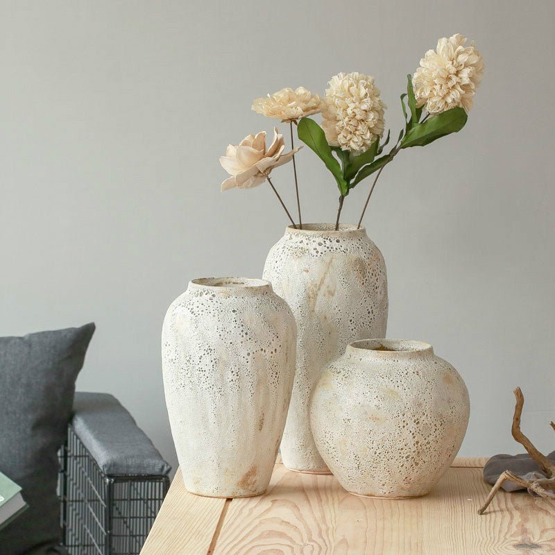Dried flowers ceramic flower arrangement vase - Hearth & Lume
