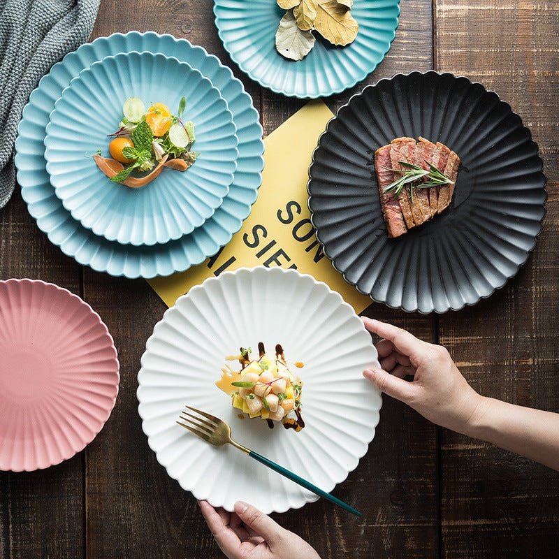 Creative Simple Solid - color Ceramic Plate - Hearth & Lume
