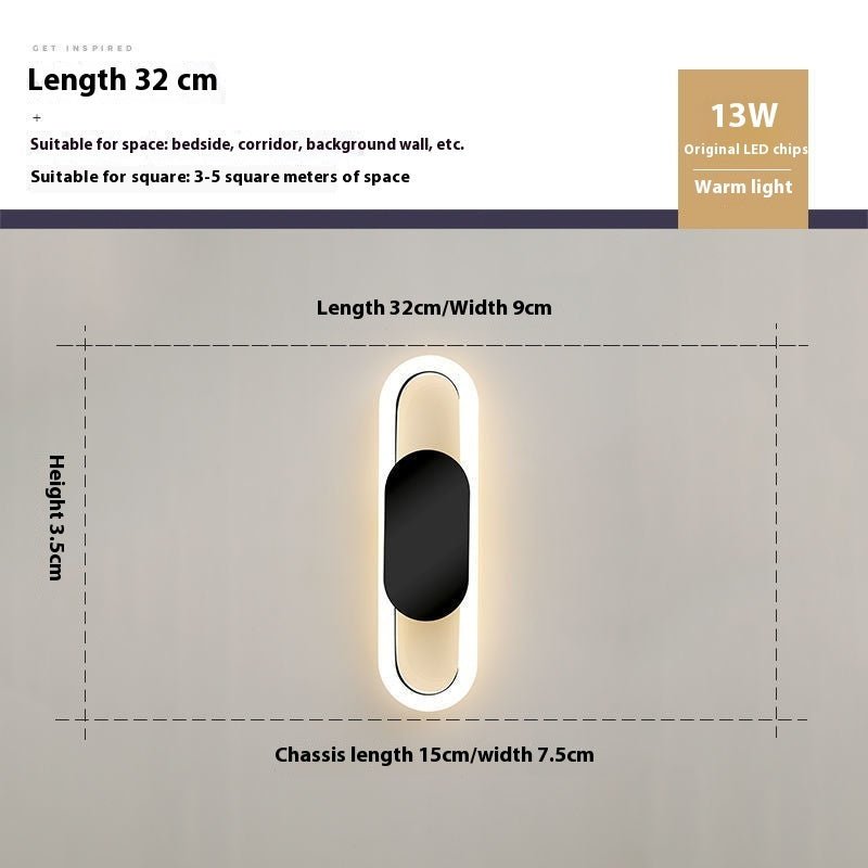 Creative Wall Lamp Simple Modern Bedroom Bedside Lamp - Hearth & Lume