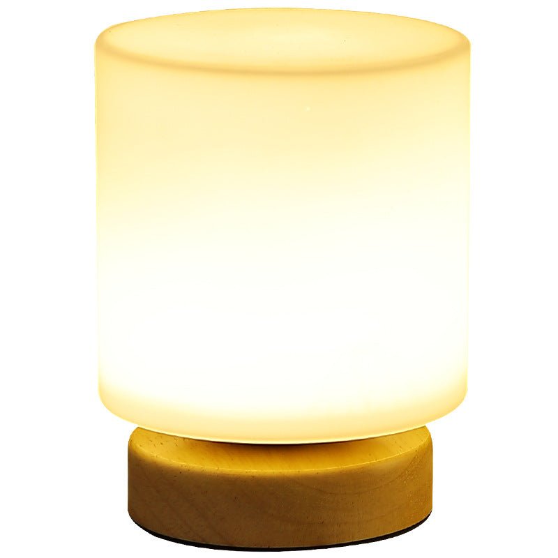 Nordic Solid Wood Decoration USB Table Lamp Bedroom - Hearth & Lume