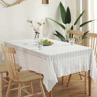 Waterproof Tablecloth Mediterranean Style Blue Striped Tassel Table Cloth - Hearth & Lume