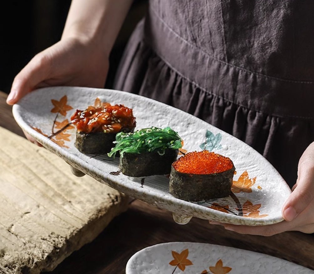 Creative Cuisine Sashimi Sushi Plate Ceramic Tableware - Hearth & Lume