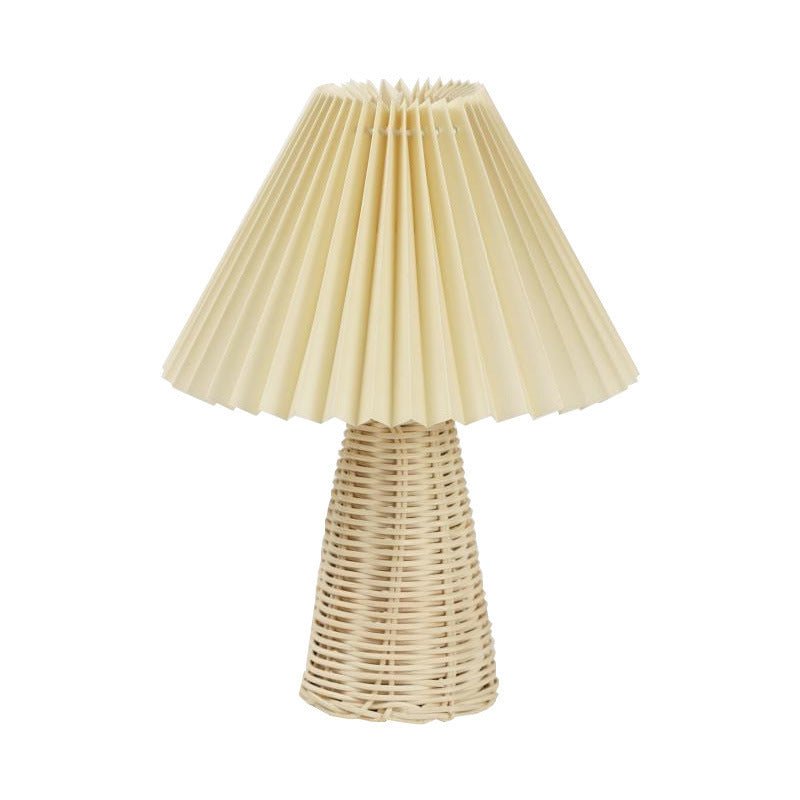 Night Light Pleated Table Lamp Decoration Retro Bedroom Bedside Lamp High - grade Atmosphere - Hearth & Lume