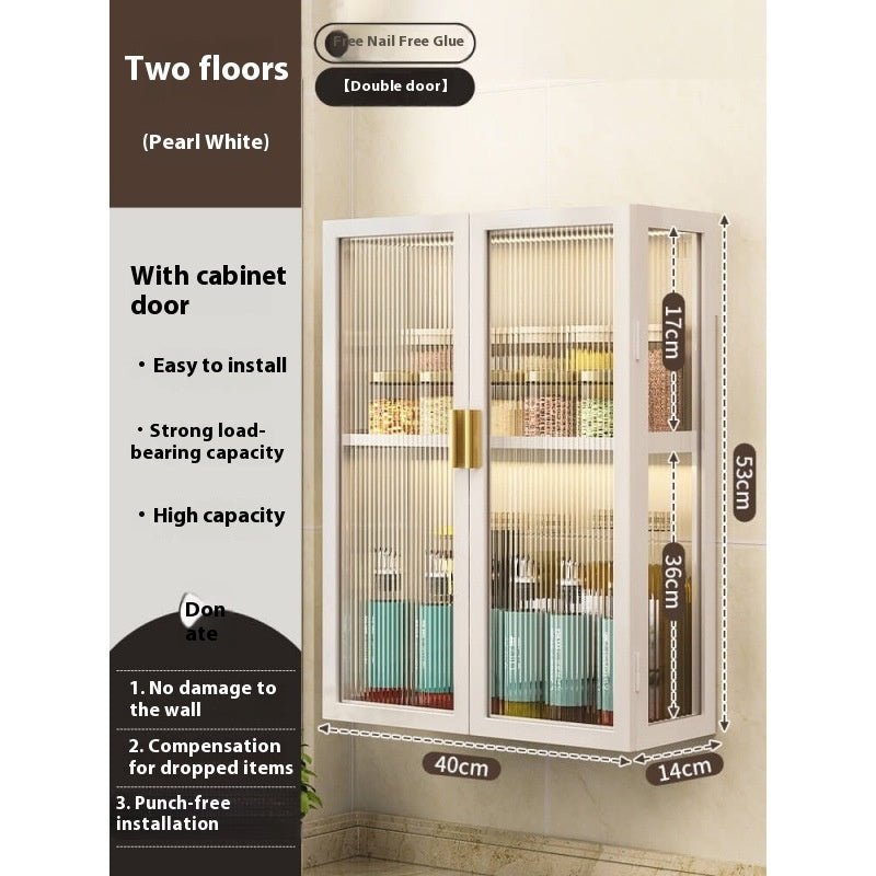Rack Bathroom Light Luxury Cosmetics Storage Cabinet - Hearth & Lume