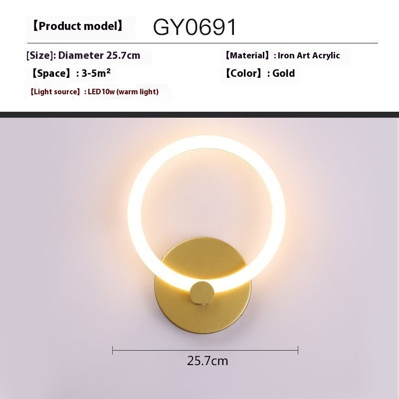 Creative Wall Lamp Simple Modern Bedroom Bedside Lamp - Hearth & Lume