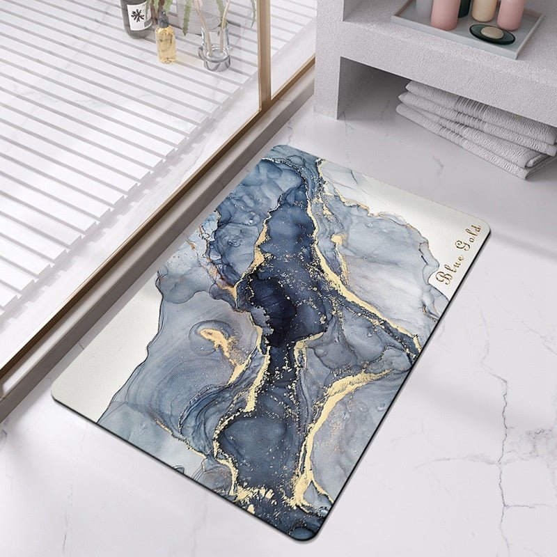 Bathroom Diatom Mud Absorbent Pad Household Marbling Washable - Hearth & Lume