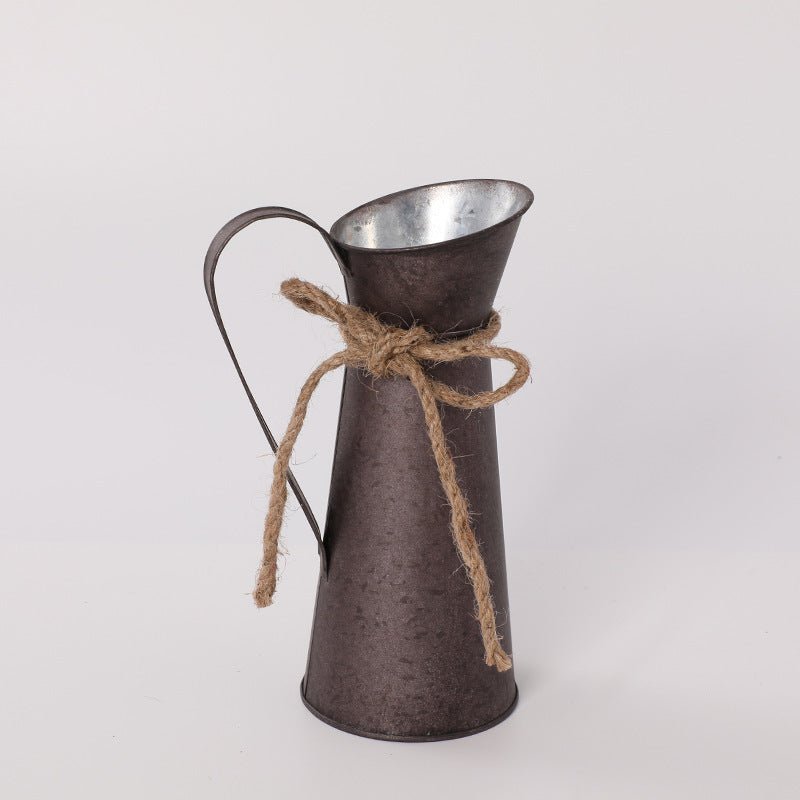 Retro Distressed Iron Sheet Creative Decoration Vase - Hearth & Lume