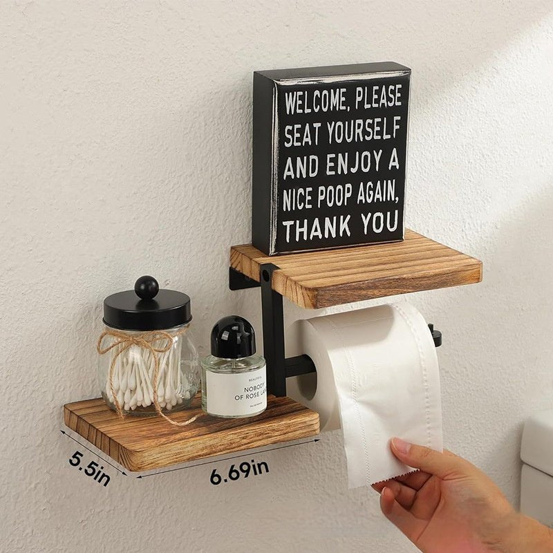 Fashion Personalized Bathroom Shelf Roll Stand - Hearth & Lume