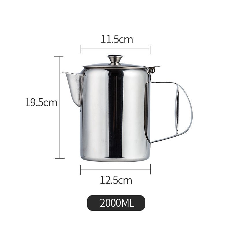 Pull teapot stainless steel coffee pot Hong Kong style milk teapot hand flush pot - Hearth & Lume