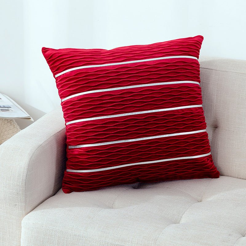 Simple Luxury Striped Velvet Pillow Cover - Hearth & Lume