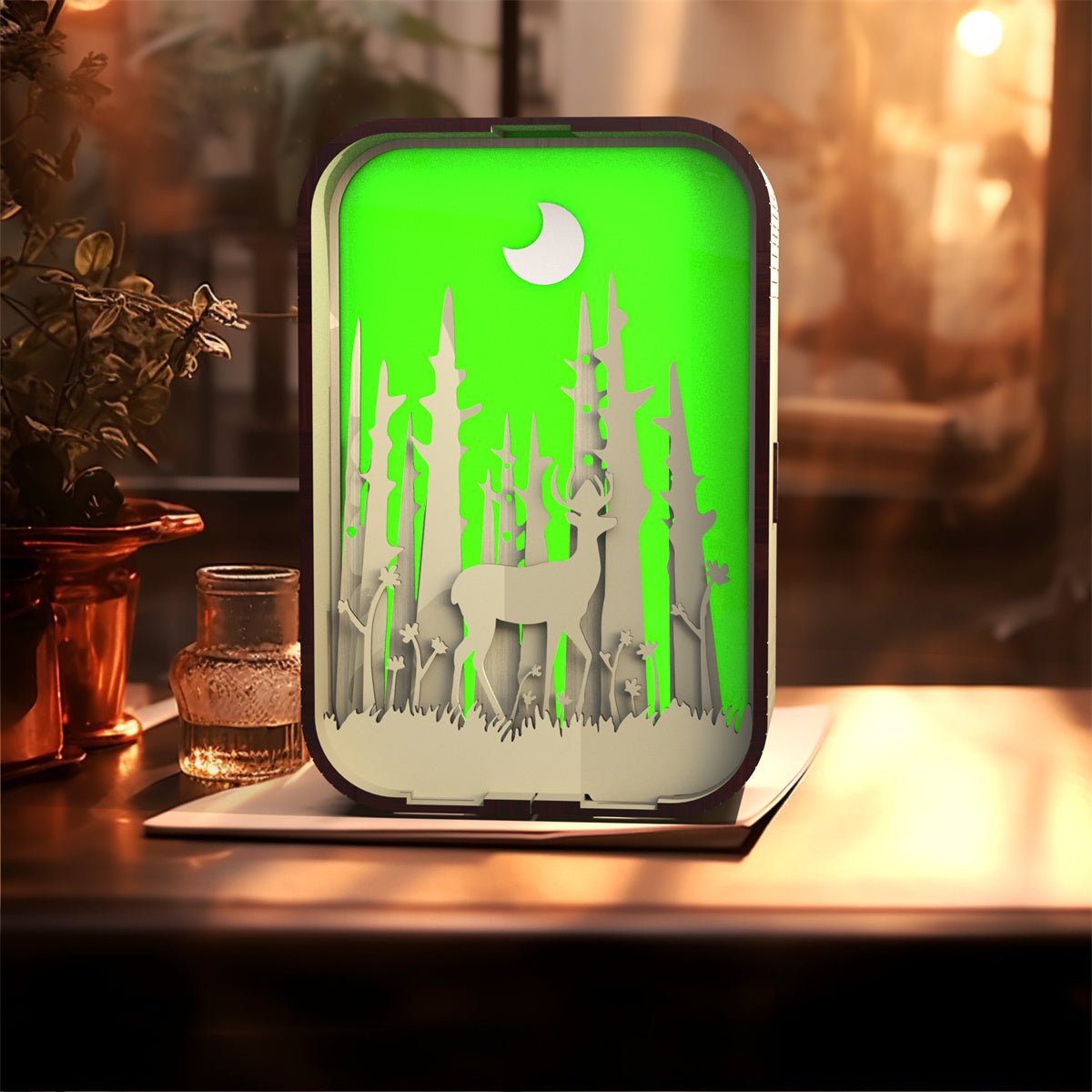 Woodcarving Light Creative Gift Minimalist Bedside Night Light - Hearth & Lume