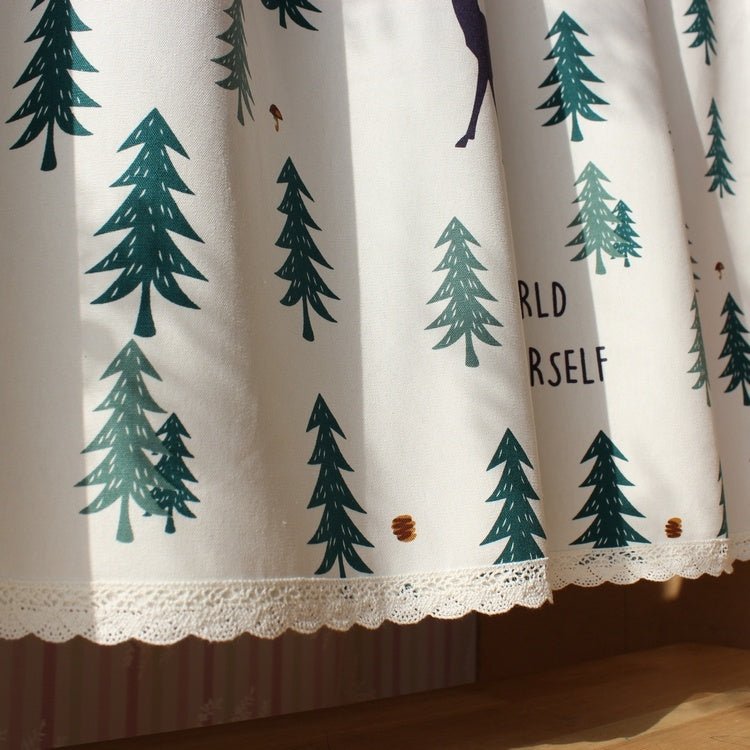 Kitchen fabric short curtains - Hearth & Lume