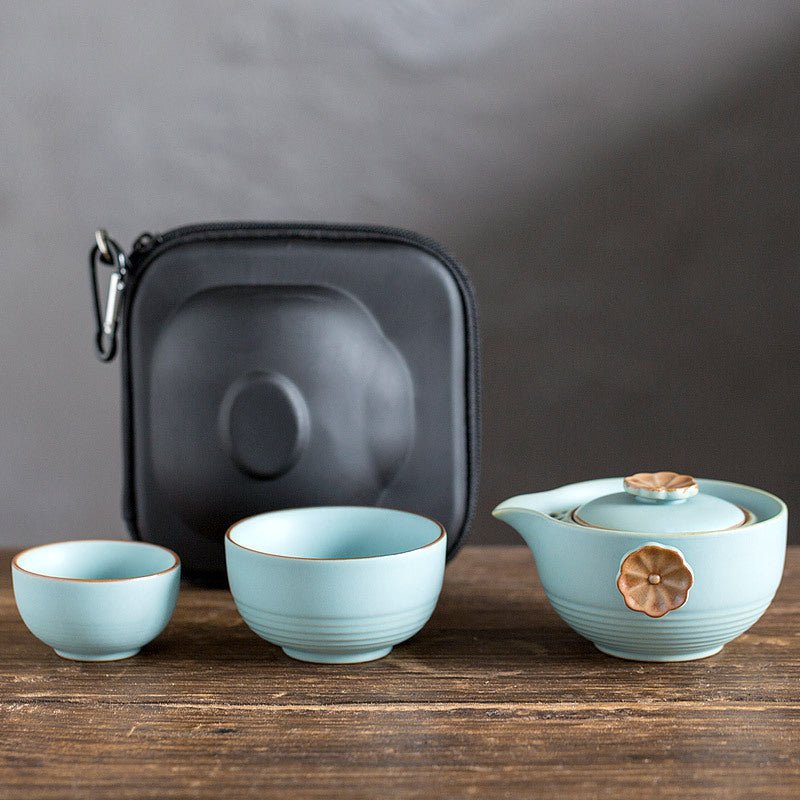 Convenient travel tea set 2 cups per pot - Hearth & Lume
