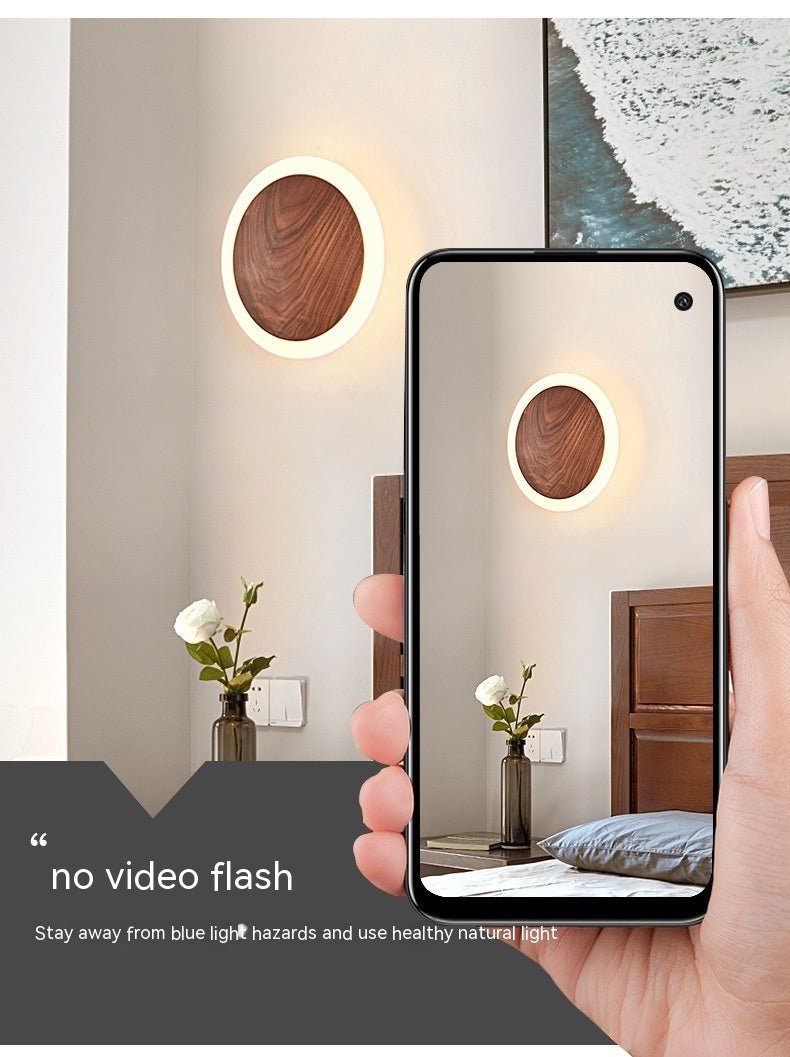 Bedroom Bedside Walnut Wall Lamp Nordic Modern - Hearth & Lume