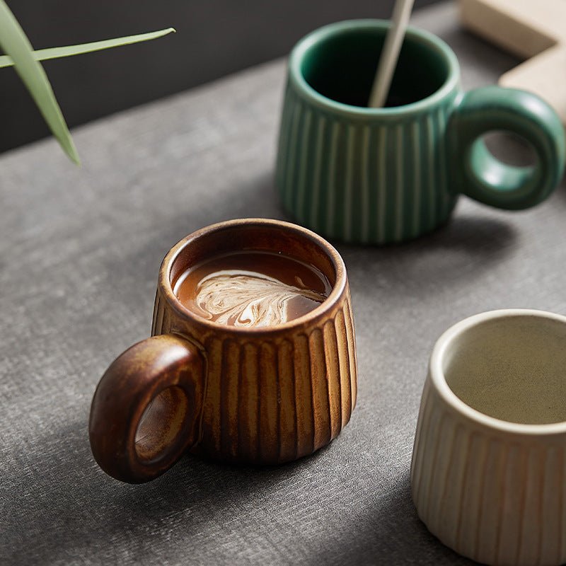 Stoneware Coffee Cup Creative Handmade Retro - Hearth & Lume