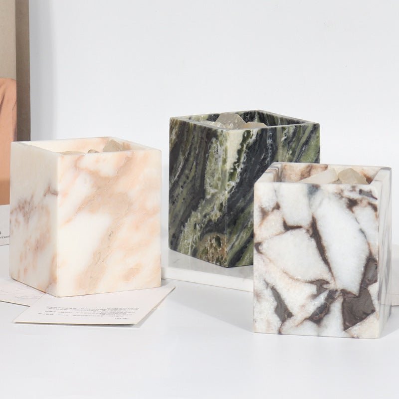 Marble Aromatherapy Candle Cup Container Candlestick Table Decorations - Hearth & Lume