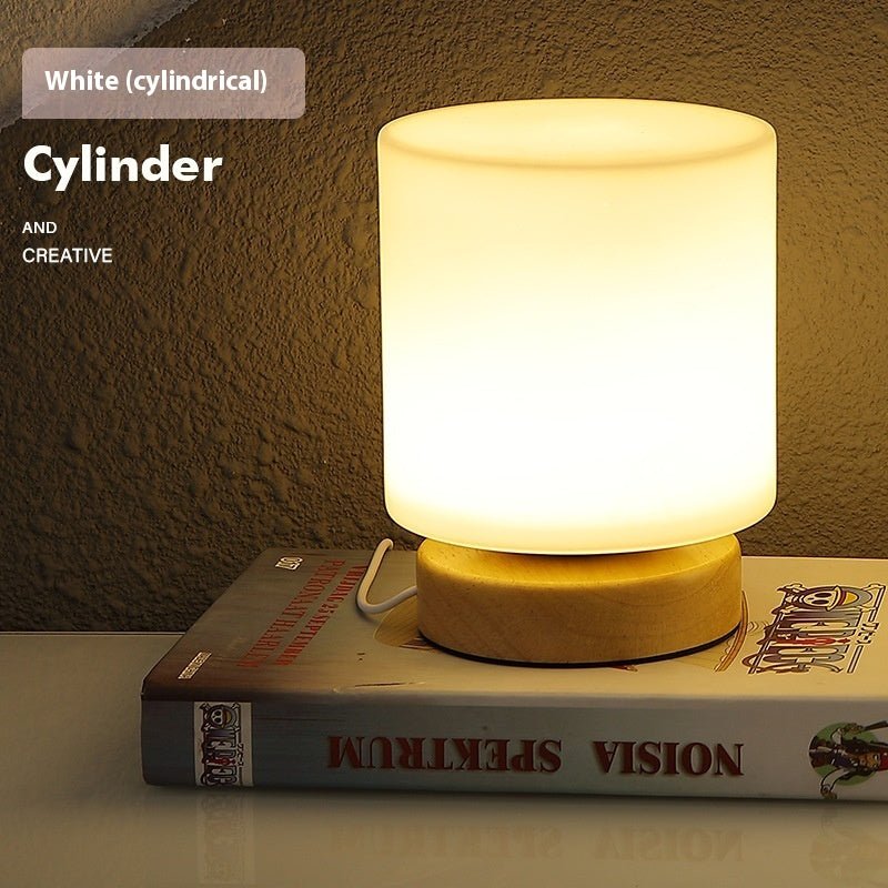 Nordic Solid Wood Decoration USB Table Lamp Bedroom - Hearth & Lume
