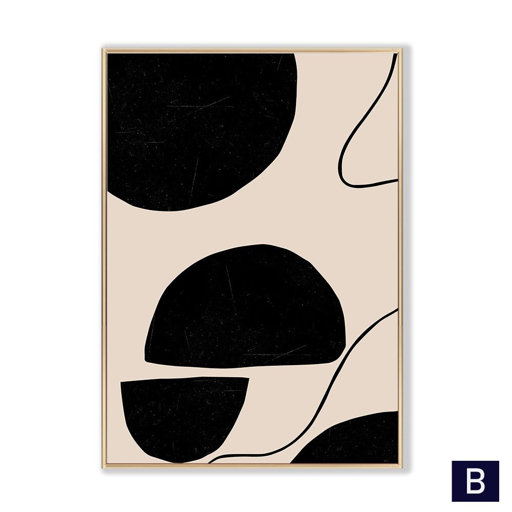 Geometric Shapes Wall Poster Room Decor Luxury Picture Canvas - Hearth & Lume