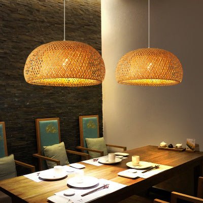 Bamboo Woven Simple Japanese Creative Pastoral Chandelier - Hearth & Lume