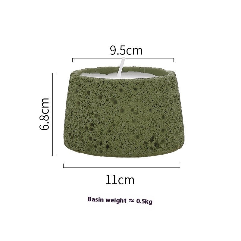Home Decorative Crafts Candle Holder Cement Aromatherapy Candle Cup - Hearth & Lume