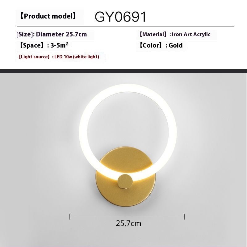 Creative Wall Lamp Simple Modern Bedroom Bedside Lamp - Hearth & Lume