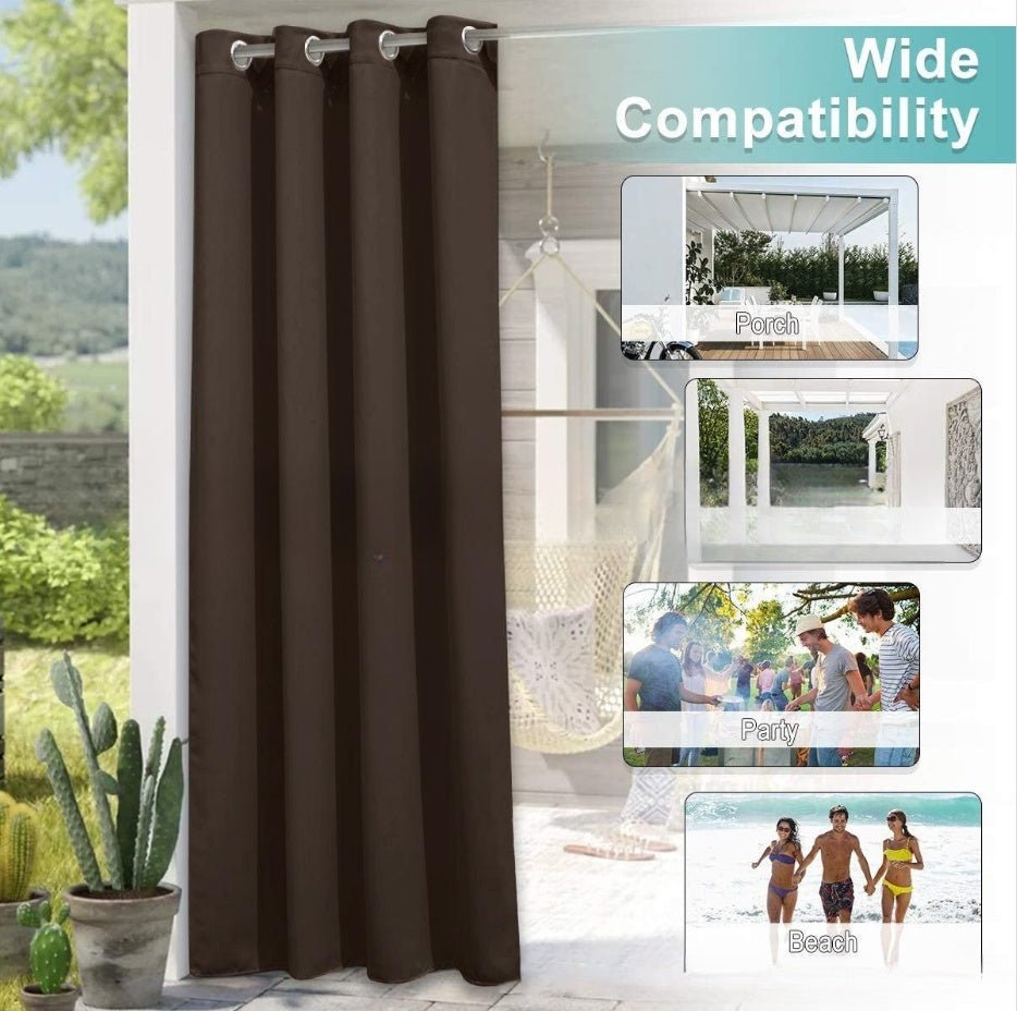 Solid Color Outdoor Waterproof And Sun Protection Shading Curtain - Hearth & Lume
