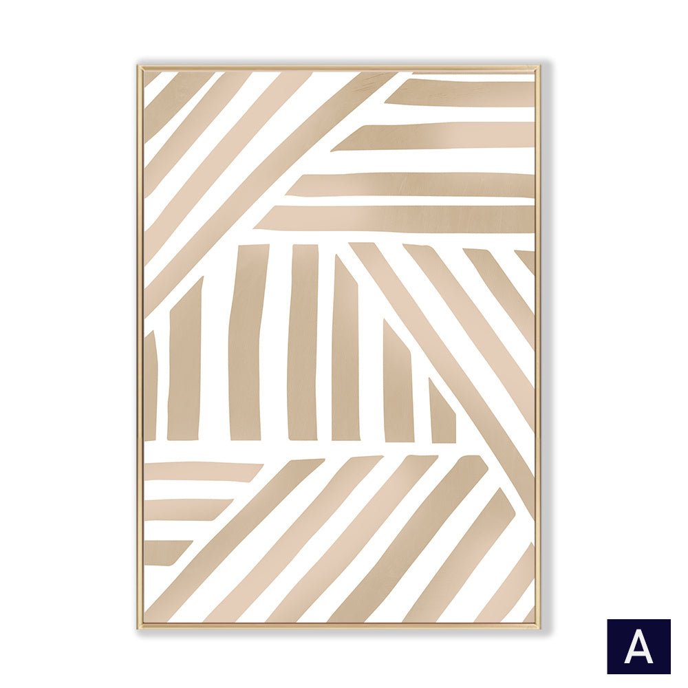 Geometric Shapes Wall Poster Room Decor Luxury Picture Canvas - Hearth & Lume