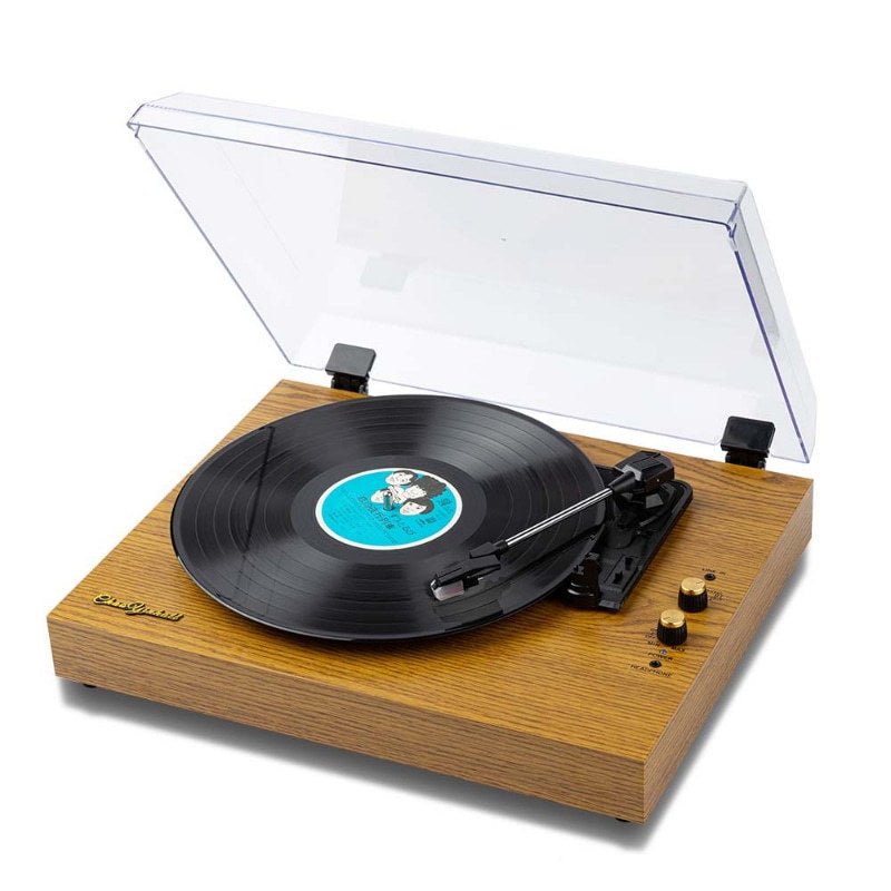 Vinyl Record Player Retro Bluetooth Audio Integrated Old - fashioned Phonograph - Hearth & Lume