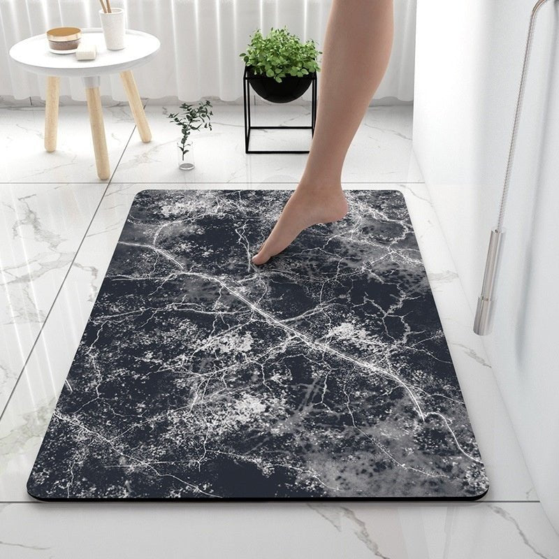 Bathroom Diatom Mud Absorbent Pad Household Marbling Washable - Hearth & Lume